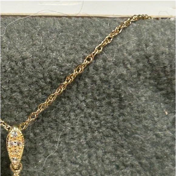 Vintage Citrine and White Sapphire 14K Gold Vermeil Pendant / Earrings Set NWT - Picture 10 of 13